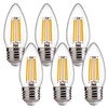 FLSNT Dimmable LED Candelabra Light Bulbs 60W Equivalent E26 Base,