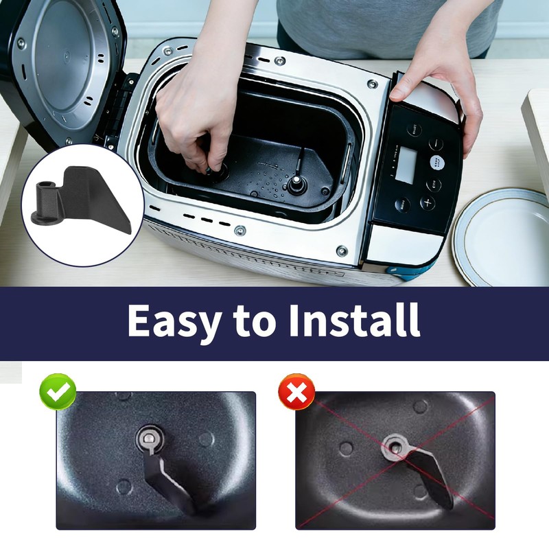 Bread Maker Paddle, Breadmaker Paddle Universal, Non-Stick Teflon Coated Carbon