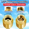 Boltigen 2PCS Solid Brass Spring Check Valve, 1/2 Inch NPT