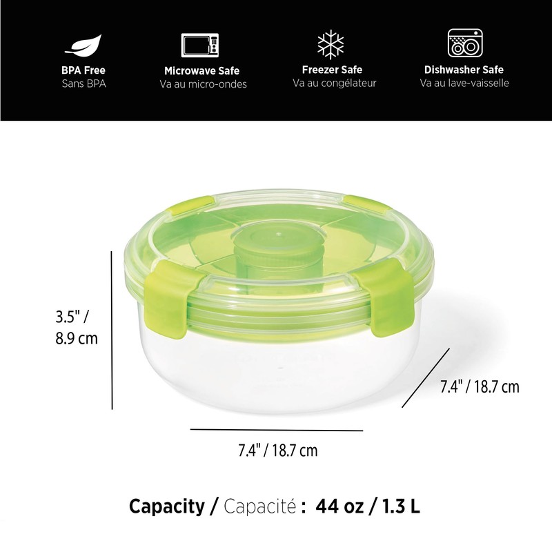 STARFRIT Easy Lunch Salad Container - Removable Tray and Dressing