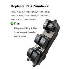 ORIGINSUN 84820-AA070 Window Master Switch for Toyota Camry 2002-2006 for Sienna 2004-2010 for Corolla 2003-2008 for Scion xA, xB 2004-2005