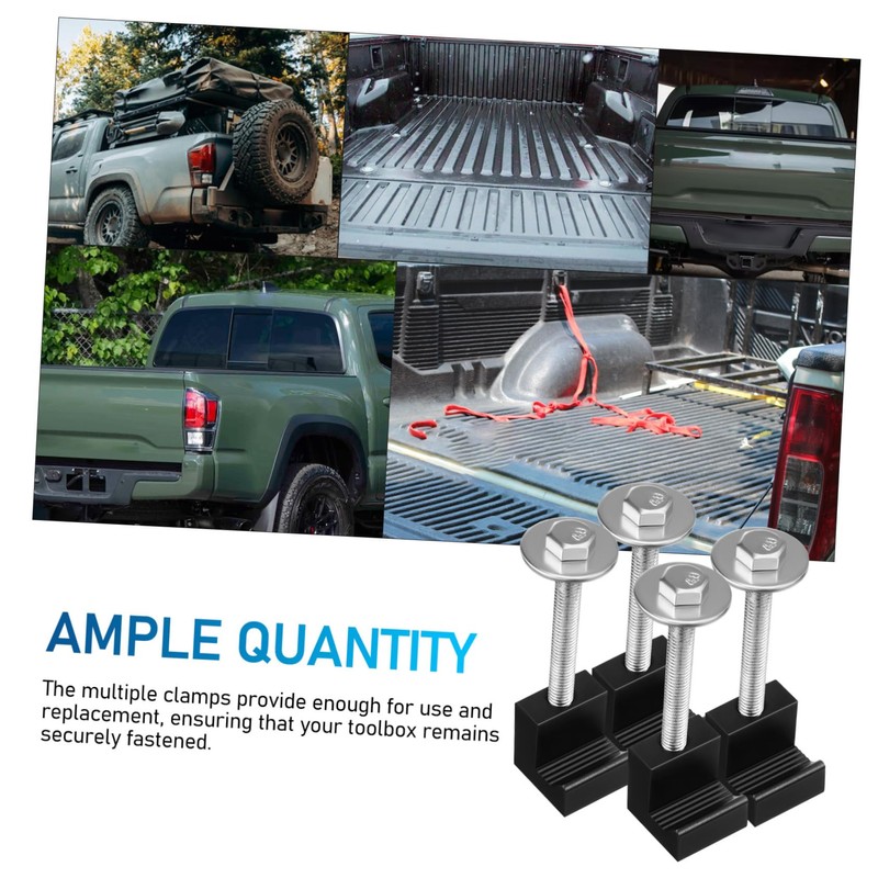 Alipis 4 Pcs Aluminum Alloy Truck Tool Box Mounting Clamps