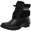 Sperry Mens Shoes Women's Saltwater Sherpa Rain Boot, Rainbow Black,