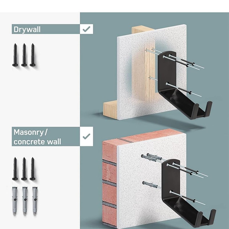beiyaiey Wall-Mounted Bicycle Pedal Mounting Bracket Heavy-Duty Bicycle Fixed Hook