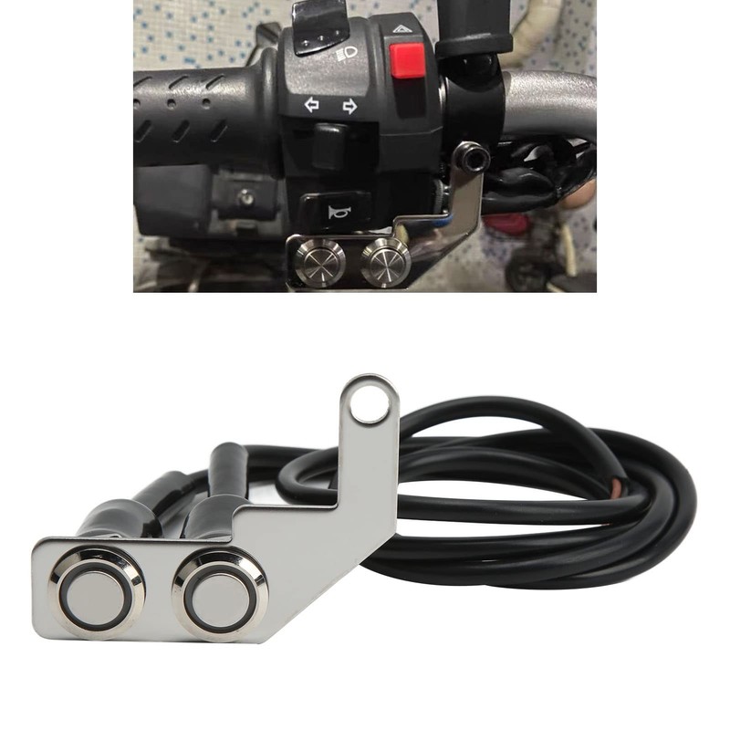 Motorcycle Handlebar Switch, Universal LED Motorcycle Headlight Switch, Stainless Steel