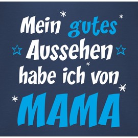 Shirtracer - Baby Bib - Sayings - Mein gutes Aussehen Mama Junge, 1 Navy Blue