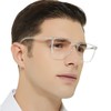 MARE AZZURO Large Reading Glasses Men Square Readers 0 1.0