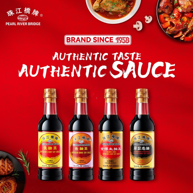 Pearl River Bridge Superior Light Soy Sauce, Plastic Bottles, 16.9