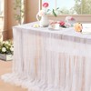 LuoluoHouse Pearl Table Runner Wedding Decorations: 3 Pieces 10ft White