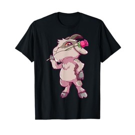 Cartoon Goat With A Flower Cute Character For Kids T-Shirt