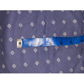 100% Cotton Chambray 58" Wide Denim Blue Color with White Dobby Motifs [16617]