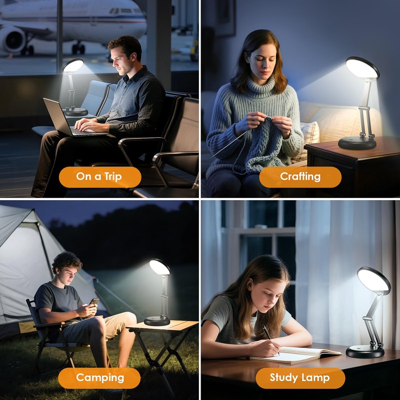 One Fire Battery Operated Lamp, 3600mAh Cordless Lamps Rechargeable Cordless