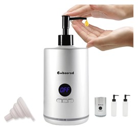 Oil Warmer for Massage, Massage Oil Warmer for Scented Oil, Oil Warmer, Body Oils Heater for Spa, Salon,with 2 Oil Bottle Dispensers, 1 White Funnel,Temperature Control, Atmosphere Lights, Silver