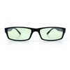 Mens Hippie Pimp Color Lens Narrow Rectangular Black Frame Sunglasses