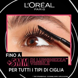L'Oréal Paris Telescopic Lift Mascara, 5mm Length for your Eyelashes, Volumizes, Lifts, Waterproof, Long Lasting 36h