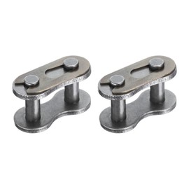 sourcing map 2Pcs #520 Chain Master Connector Link Roller, 15mm Pitch Carbon Steel, Standard Connecting Split Links