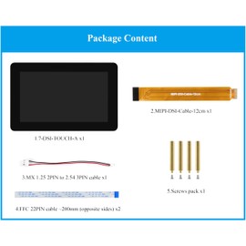 7inch DSI Capacitive Touch Screen Compatible with RPi 5/4B/3B+/3B/RK3506-Lyra/RK3576/ESP32-P4, 720×1280 IPS Display, 10-Point Touch, Anti-Fingerprint Process