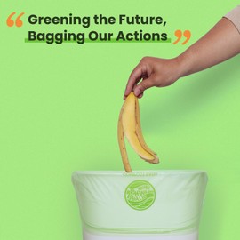 RAYTID Compostable Food Waste Bags 10L 100 Bin Bags EN13432 Home Compost Bin liners