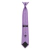 DQT Men's Plain Twill Wedding Formal Clip On Tie -