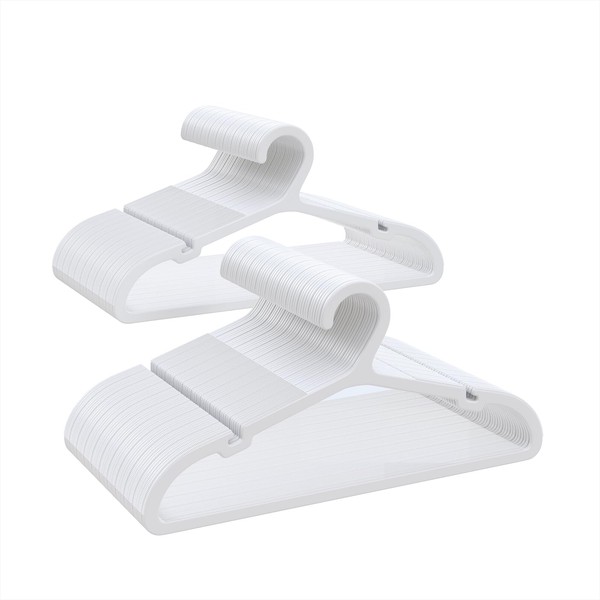 ABHENG Plastic Kids Hangers, Pack of 100, Ultra Slim Closet