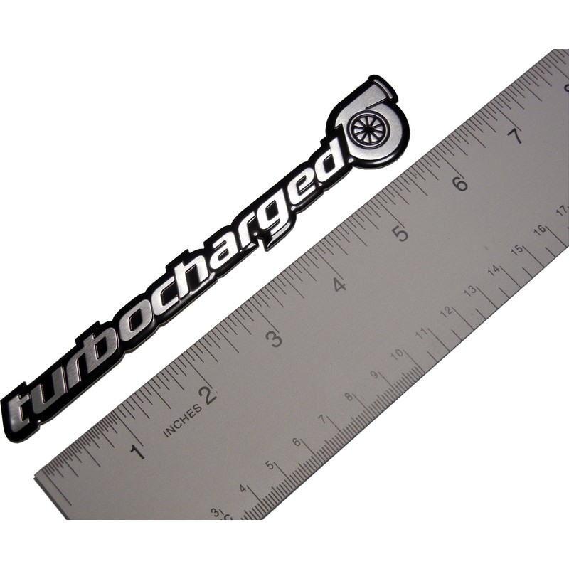 ERPART 2 x (Pair/Set) Turbo TURBOCHARGED Aluminum Emblems Badges for