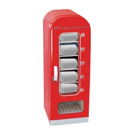 FRIGIDAIRE EFMIS045-RED Retro Perfect for Office, Dorm Rooms, Bar or Home, Mini Fridge 10 Can Soda Vending Machine, Red