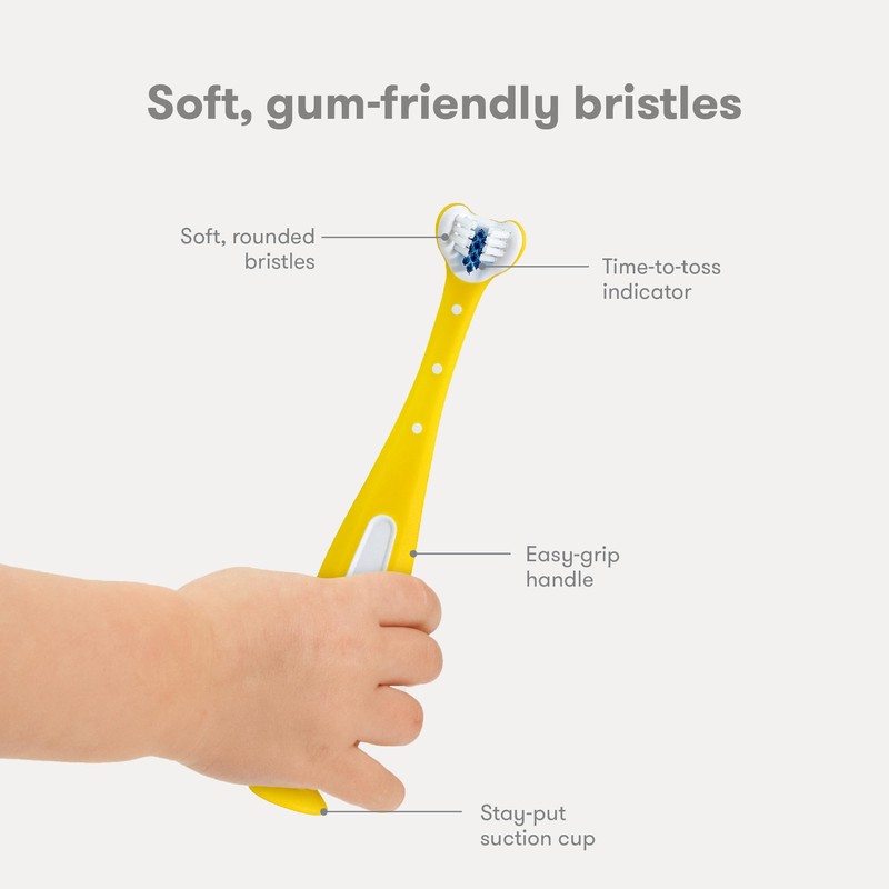Frida Baby Triple-Angle Toothhugger Training Toddler Toothbrush | Toddler Toothbrush