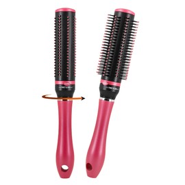 Retractable Rotating Detangle Hair Brush for Curly Hair, Straight Hair & Wet Hair - Pink