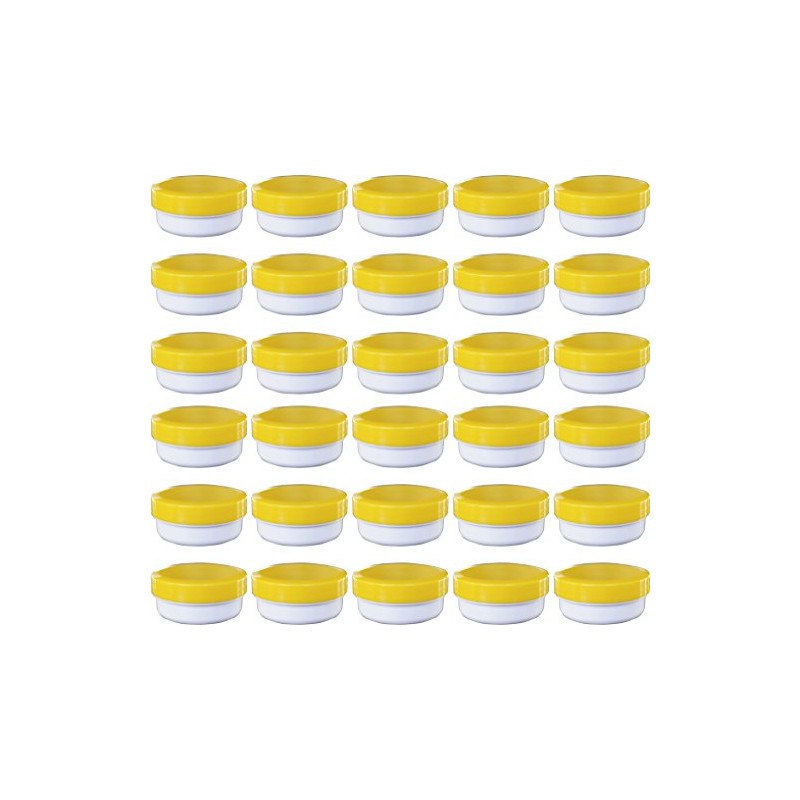 30 ointment containers, cream containers, ointment pot, flat, 12 ml