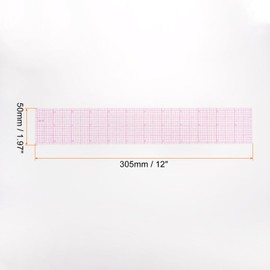 sourcing map Styling Sewing French Curve Ruler, 30.5x5cm Dress Makers Ruler Clear Sewing Tailors Pattern Making Rulers for Fashion Design and Guides for Fabric