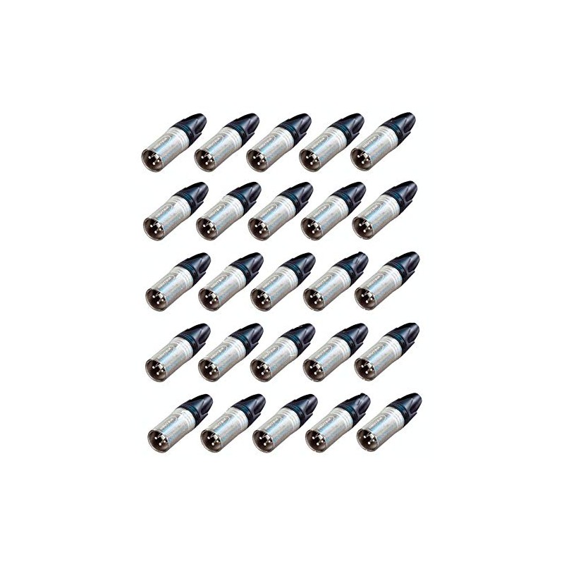 25 Pack Neutrik NC3MXX 3 Pin Male XLR Mic Connector