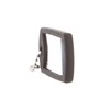 Ruggedized Tactical Magnifier: Dog-tag Shape, Black Silicone Frame, 2.0 Lens