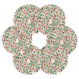 Mahjong Coasters Office Coasters for Drinks and Holder Set of 6 Minimalist Coasters Housewarming Gift