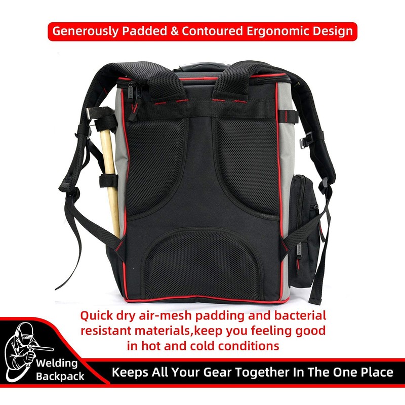 MELOTOUGH Welding Tool Backpack for Tools and Helmet Extreme Gear