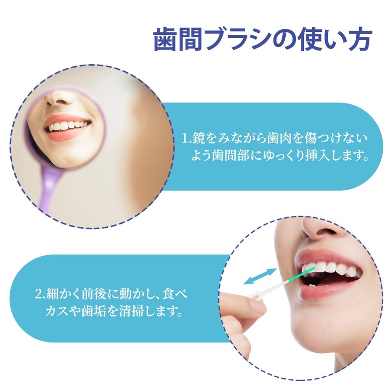 DXTECHPRO Interdental Brush, Interdental Cleaning, Carrying Case, Extra Fine, Kanbushi,
