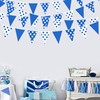 32Ft Blue White Polka Dot Fabric Bunting Banner Party Decorations