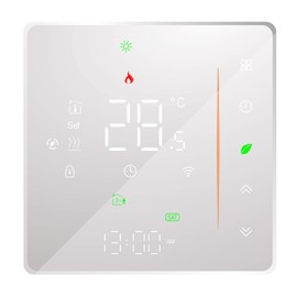 Ailgely WiFi Smart Thermostat Room Thermostat Weekly Programmable Supports Touch Control / Mobile App / Voice Control Compatible with Alexa/Google Home, for Electric Underfloor Heating 16A White