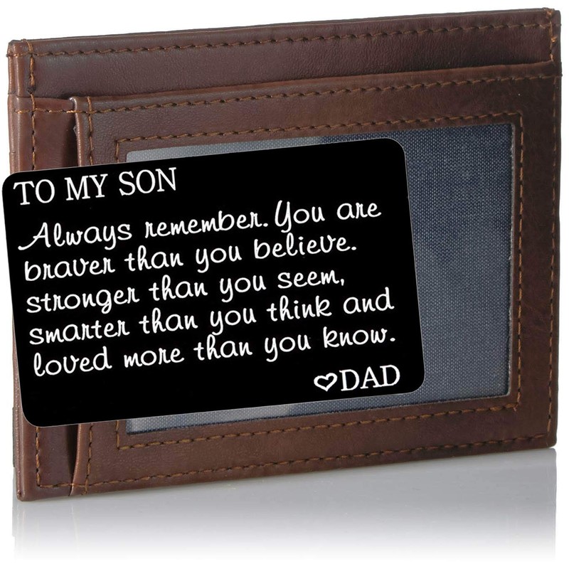 Jstud To My Son wallet Insert Cards Inspirational Graduation Birthday