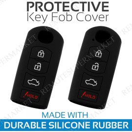 RemoteSuperMarket 2 Key Fob Cover for 2014-2018 Mazda 3 Remote Case Rubber Skin Jacket
