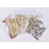 Egurs Nail Rhinestones Round Crystal Flat Back Gems, 6 Mix