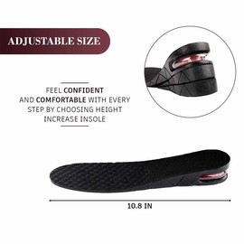 Insoles Height Increase Orthopedic High Pads 2.75 Inches Arch Support Insoles Orthopedic Insoles Height Increase Insoles for Women and Men(Black 2.75in/7cm)