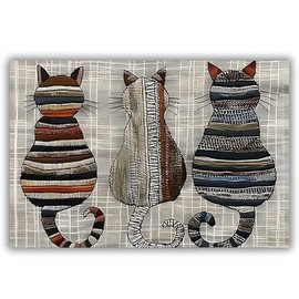 Sayawa Entrance Mat, Cat Pattern, Funny, Washable, Small, Indoor, Outdoor, Rug Mat, Cat Entrance Rug, Cute, Square