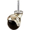 Shepherd Hardware 9354 2-Inch Hooded Ball Stem Caster, Bright Brass