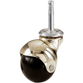 Shepherd Hardware 9354 2-Inch Hooded Ball Stem Caster, Bright Brass
