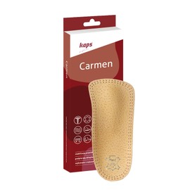 Orthopädische 3/4 Leder-Einlegesohlen mit Längs- und Quergewölbestütze, Schuheinlagen für Damen und Herren, Kaps Carmen (42 EUR / 8 UK/Herren)