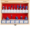 Yueqing Zhongji 1/4 Inch Router Bits Set 15 Tungsten Carbide