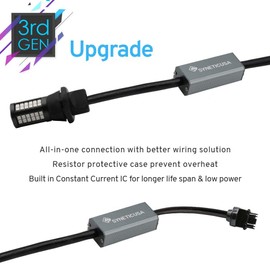 Syneticusa 3157 Error Free Canbus Ready Red LED Brake Parking Tail Stop Turn Signal Light Bulbs DRL Parking Lamp No Hyper Flash All in One With Built-In Resistors