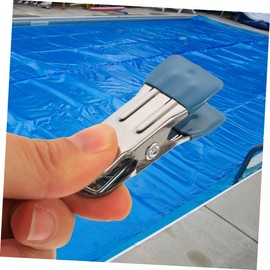 ORFOFE Pool Cover Clips 50pcs Above Ground Pool Cover Fixing Clamps Durable Stainless Steel