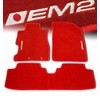 Red Floor Mats with EM2 Logo for Honda Civic 2001