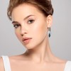 Vurotry Leaf-Shaped Dangle Earrings, Enamel and Crystal Accents, 2.16 inch